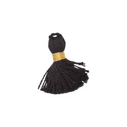 Black Onyx Tassel Necklace, (Choice of Tassel Color)
