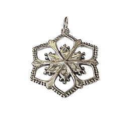 Detailed Flower Mandala Pendant on a 20