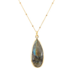 As Seen On Veep - Gold Labradorite Necklace