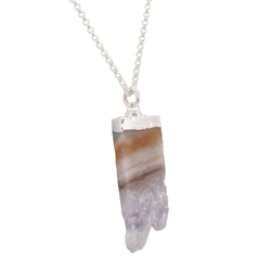 Amethyst Gemstone Necklace on a 20 Inch Rolo Chain