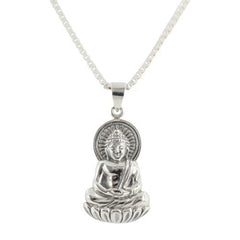 Detailed Sitting Young Buddha Necklace