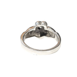 Large Heavy Irish Friendship & Love Band Celtic Claddagh Ring in Sterling Silver, Sizes 5, 8, and 9