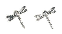 Tiny Dragonfly Stud Sterling Silver Earrings