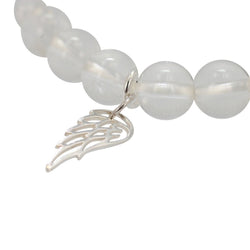 Quartz Angel Wing Charm Healing Bracelet