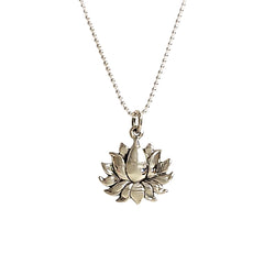 Lotus Necklace in Sterling Silver