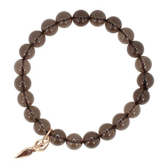 Fertility/Grounding/Protection - 8mm Smokey Quartz Bracelet with Lunar Goddess