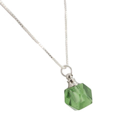 Faceted Crystal Essential Oil Diffuser Necklace, Green