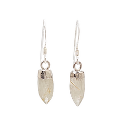 New Stones! Silver Gemstone Point Dangle Earrings