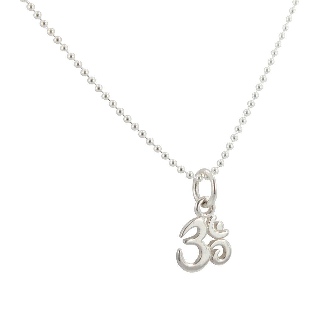 Tiny Om Necklace in Sterling Silver