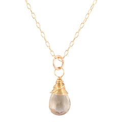 Champagne Quartz Briolette Necklace