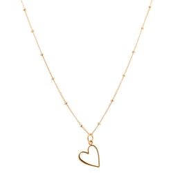 Delicate Open Heart Necklace in 24k Gold Plated Sterling Silver