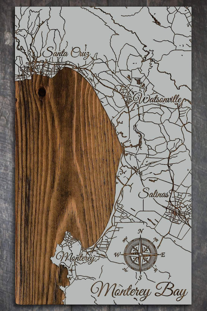Monterey Bay Wood Fired Map -  Medium (22.5” x 38”)