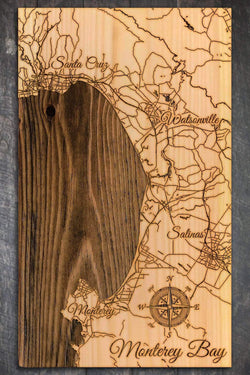 Monterey Bay Wood Fired Map -  Medium (22.5