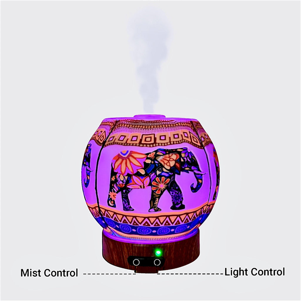 Handcrafted Ultrasonic Essential Oil Diffusers (Ethnic Elephant)