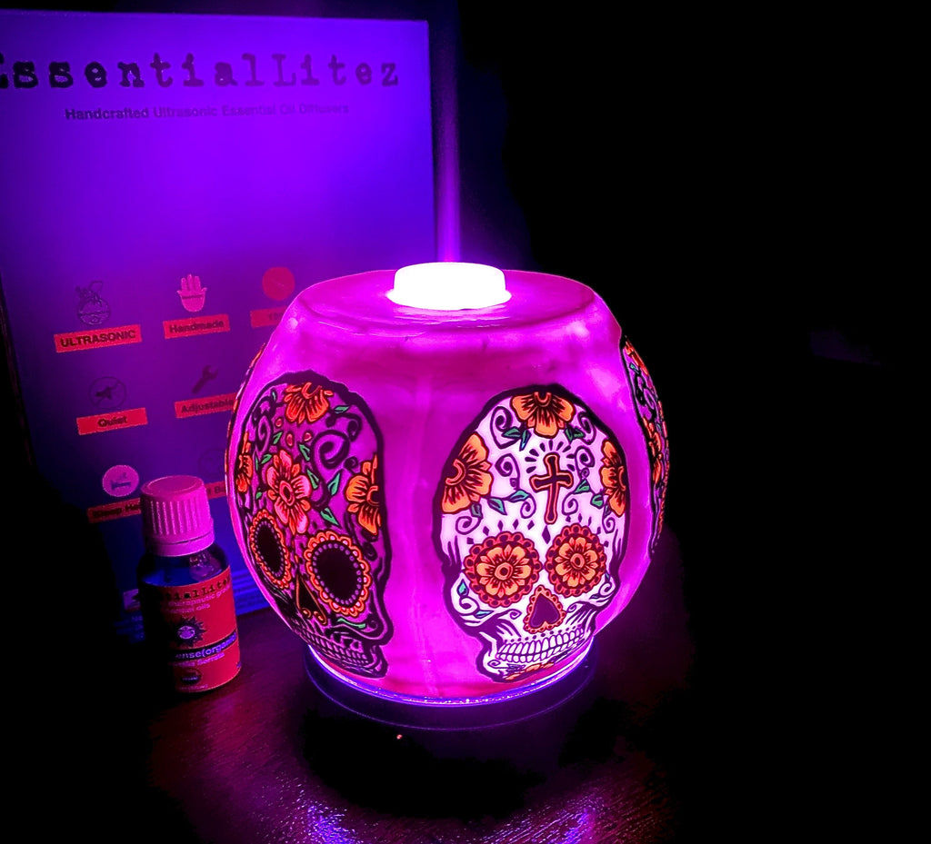 Handcrafted Ultrasonic Essential Oil Diffusers (Sugar Skull)