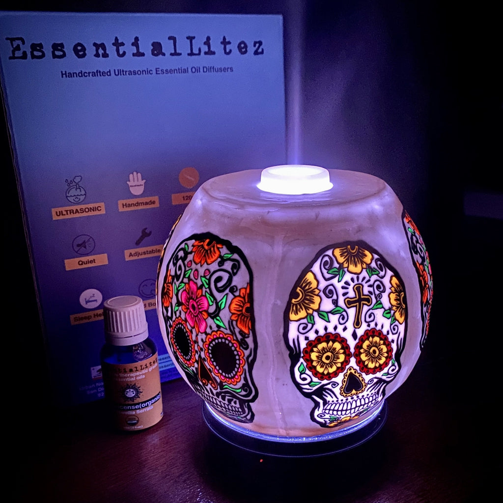 Handcrafted Ultrasonic Essential Oil Diffusers (Sugar Skull)