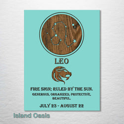 Zodiac Wall Hanging - Leo, Island Oasis