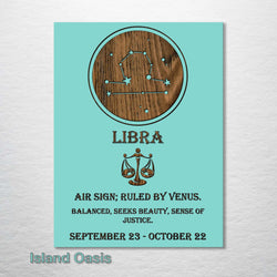 Zodiac Wall Hanging - Libra, Island Oasis