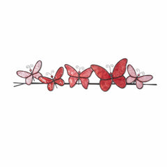 Butterflies On A Wire Wall Decor Red