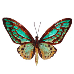 Butterfly Wall Decor Aqua And Gold