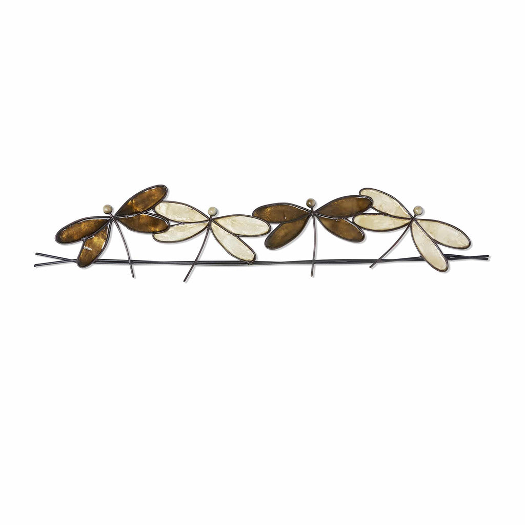 Dragonflies On A Wire Brown