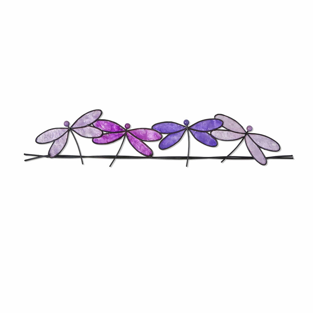 Dragonflies On A Wire Purple