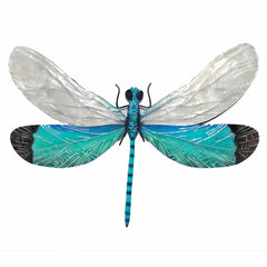 Dragonfly Wall Decor White And Aqua