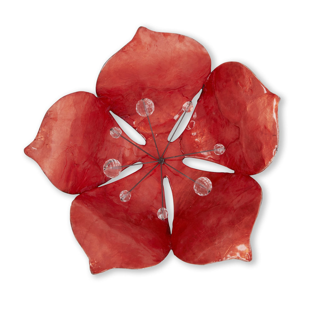 Flower Wall Decor Red