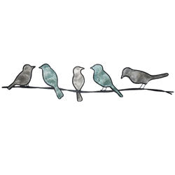 Birds on a Wire Wall Art, Green