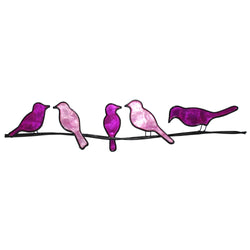 Birds on a Wire Wall Art, Purple