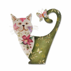 Cat Wall Decor White And Green