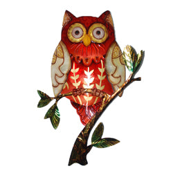 Owl Wall Art, Red