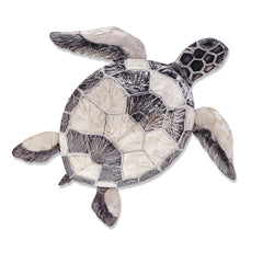 Sea Turtle Wall Decor Pewter Checkered