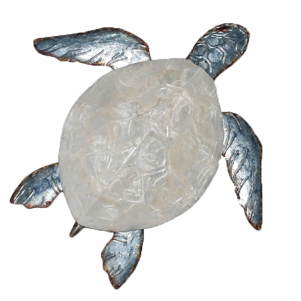 Sea Turtle Small Wall Decor With Pearl Shell