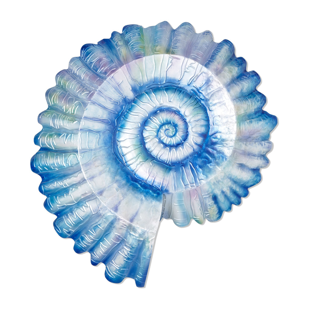 Spiral Shell Wall Decor Sea Blue