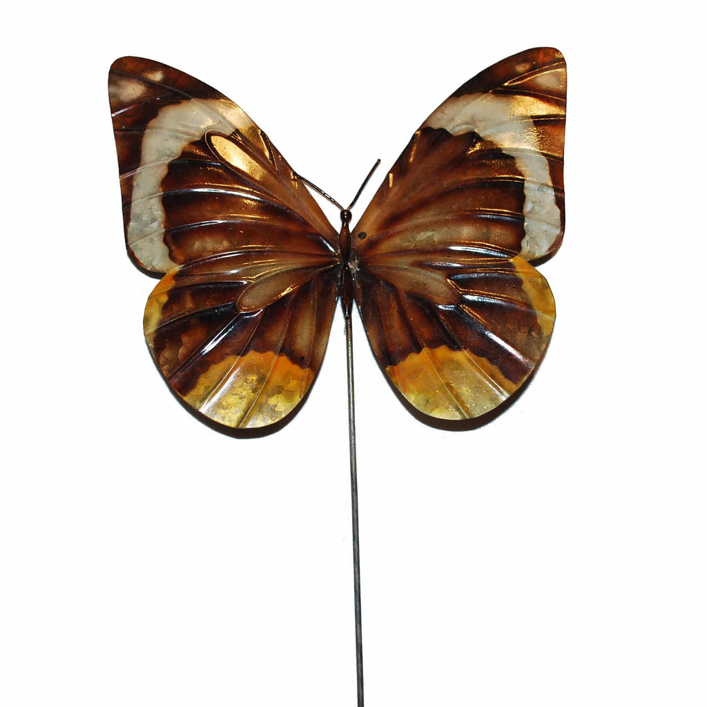 Garden Stake Butterfly Brown