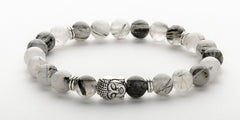 Men's Rutilated Quartz Buddha Bracelet