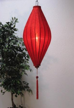 Silk and Bamboo Lantern Oval 4', Solar