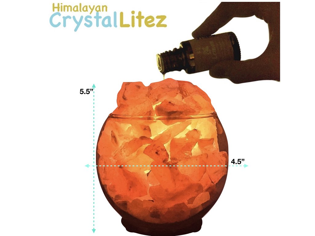 Himalayan Aromatherapy Salt Lamp (Clear Sphere)
