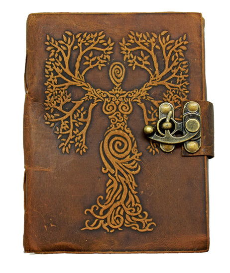 Tree Woman Soft Leather Embossed Journal
