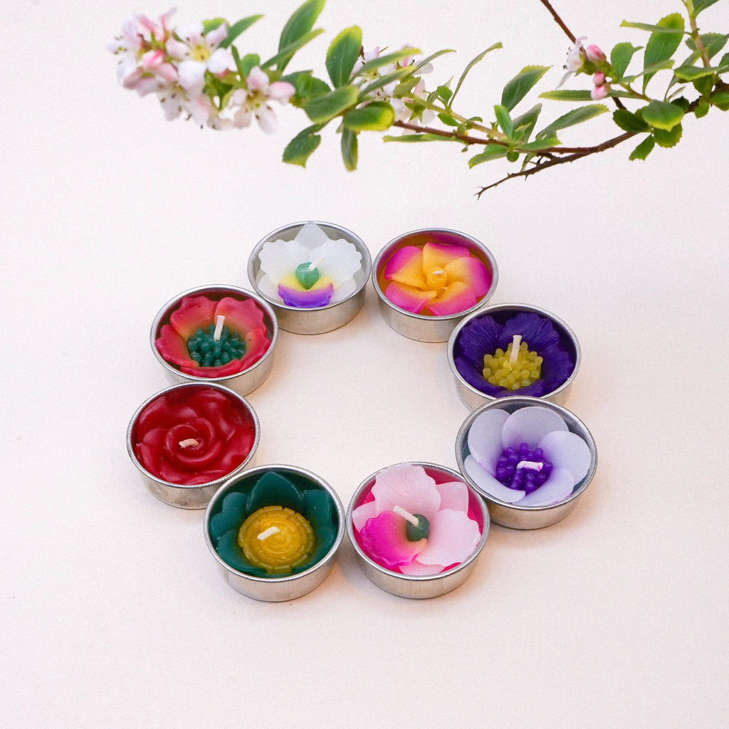 Assorted Tropical Flower Scented Tealights